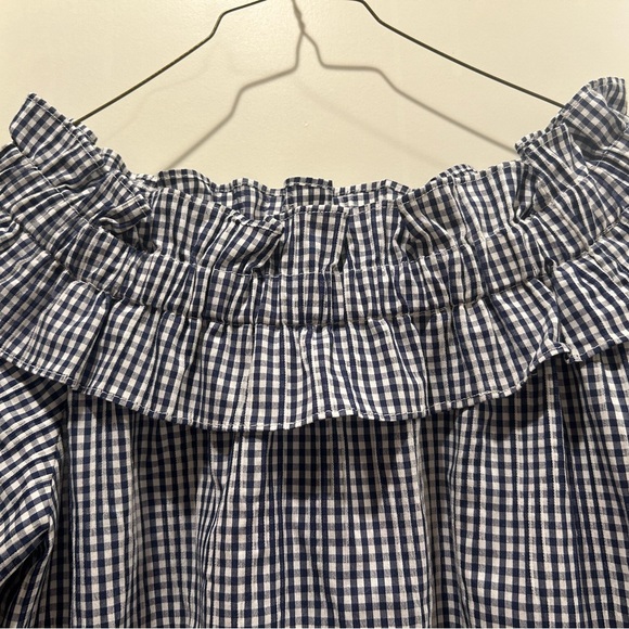Sara Campbell black and white gingham dress with gathered top. NWT - Picture 3 of 7